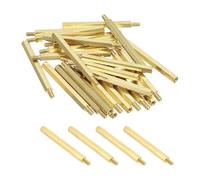PATIKIL Entretoise Hexagonale En Laiton M3, 25 Pcs Vis D'Espacement Pour Carte Mere PCB Pour Drone Quadcopter Montage Electronique Projets Circuit, Or (M3 x 45mm+6mm)