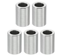 PATIKIL Entretoises en Acier Inoxydable M5, 5 Pcs Entretoise Métallique 5,1 mm ID x 8 mm OD x 12 mm L Entretoise en Acier Inoxydable à Vis de Support Ronde pour Vis de 1/5 Pouce ou M5