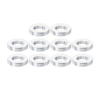 PATIKIL Entretoises en Aluminium M10, 10 Pcs D'Entretoises Métalliques en Aluminium de 10,5 mm ID x 20 mm OD x 4 mm L, Entretoises Rondes pour Vis M10 de 3/8 Pouce