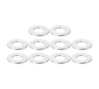 PATIKIL Entretoises en Aluminium M10, 10pcs Entretoise Métallique à Vis Ronde, Rondelle Plate pour Vis Tige Filetée Écrous Boulons Gonds de Porte, 10.5mm ID x 20mm OD x 1.5mm Hauteur