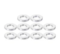 PATIKIL Entretoises en Aluminium M10, 10pcs Entretoise Métallique à Vis Ronde, Rondelle Plate pour Vis Tige Filetée Écrous Boulons Gonds de Porte, 10.5mm ID x 20mm OD x 3mm Hauteur