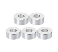 PATIKIL Entretoises en Aluminium M10, 5pcs Entretoise Métallique à Vis Ronde, Rondelle Plate pour Vis Tige Filetée Écrous Boulons Gonds de Porte, 10.5mm ID x 24mm OD x 10mm Hauteur
