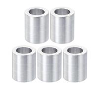 PATIKIL Entretoises en Aluminium M10, 5pcs Entretoise Métallique à Vis Ronde, Rondelle Plate pour Vis Tige Filetée Écrous Boulons Gonds de Porte, 10.2mm ID x 16mm OD x 20mm Hauteur