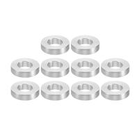 PATIKIL Entretoises en Aluminium M12, 10pcs Entretoise Métallique à Vis Ronde, Rondelle Plate pour Vis Tige Filetée Écrous Boulons Gonds de Porte, 12.5mm ID x 24mm OD x 6mm Hauteur