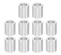 PATIKIL Entretoises en Aluminium M12, 10pcs Entretoise Métallique à Vis Ronde, Rondelle Plate pour Vis Tige Filetée Écrous Boulons Gonds de Porte, 12.5mm ID x 20mm OD x 20mm Hauteur