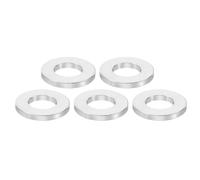 PATIKIL Entretoises en Aluminium M12, 5pcs Entretoise Métallique à Vis Ronde, Rondelle Plate pour Vis Tige Filetée Écrous Boulons Gonds de Porte, 12.5mm ID x 24mm OD x 3mm Hauteur