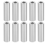 PATIKIL Entretoises en Aluminium M4, 10 Pièces Entretoise Métallique en Aluminium 4,2 mm ID x 8 mm OD x 25 mm L Entretoise en Aluminium à Vis Ronde pour Vis de 5/32 Pouces Ou M4