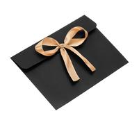 PATIKIL Enveloppe Avec Noeud 6.8" x 5", 20Pcs Enveloppe Carte De Voeux Invitation Avec Ruban Pour Invitations Et Cartes De Voeux Cadeau Noel Anniversaire Fete, Noir
