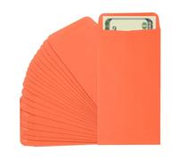 PATIKIL Enveloppe D'Argent, 25 Pack 6.5" x 3.5" Enveloppes Pour Argent Poches De Budget Défi D'Économie Lettre Pour Cadeaux Pièces Chèques Billets Bijoux Passeport Carte, Orange