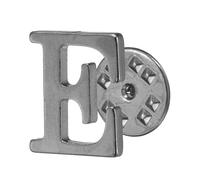 PATIKIL Épingle De Revers Lettre Pour Hommes Femmes, Initial Alphabet Lettre-E Broche Pour Chemise Robe Chapeau Costard Manteau, Gris Acier