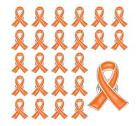 PATIKIL Épingles à ruban orange, 25 pièces épingles de sensibilisation avec fermoir sécurisé broche en émail pour événements caritatifs et collectes de fonds