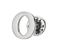 PATIKIL Épingles de Col de Lettre, Épingles de Broche de Lettre d'Alphabet Initial pour Femmes et Hommes Chemise Robe Costumes Manteau Col, Ton Argent, Lettre O
