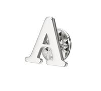 PATIKIL Épingles de Col de Lettre, Épingles de Broche de Lettre d'Alphabet Initial pour Femmes Hommes Chemise Robe Costumes Manteau Col, Ton Argent, Lettre A