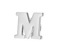 PATIKIL Épingles de Col de Lettre, Épingles de Broche de Lettre d'Alphabet Initial pour Femmes Hommes Chemise Robe Costumes Manteau Col, Ton Argent, Lettre M