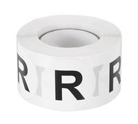 PATIKIL Etiquettes D'inventaire Lettre R, 500 Pcs Autocollants Ronds Lettres Points Étiquettes Autocollantes Semi-Brillants Pour Organisation Maison Bureau Stockage, Noir (1 Rouleau)