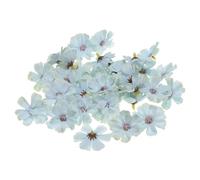 PATIKIL Fausses Têtes de Fleurs pour l'Artisanat, 30 Pcs Fausses Fleurs en Vrac Mini Fleurs Artificielles en Soie Embellissements Fleur de Cerisier, Bleu Clair