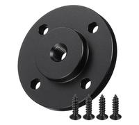 PATIKIL Femelle Filetage M6x1 Microphone Monture À Bride, Support De Table À Col De Cygne Avec Vis À Tête Ronde Pour Adaptateur De Tuyau À Col De Cygne, Noir