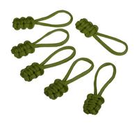 PATIKIL Fermeture éClair Tirer Remplacement, 6 Paquet Extension Cordon Poignée Fixe Tirer Tab Extenseur Fixateur Glissière Tête Trousse Réparation pour Bagages Sac dos Veste, Olive Vert