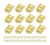 PATIKIL Fermoir à Bascule 32 x 24mm 12 Pcs Loquet Verrou en Métal Rectangulaire de Style Rétro pour Boîte à Bijoux, Décoration de Valise, Boîte à Outils, Doré