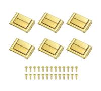 PATIKIL Fermoir à Bascule 37 x 25mm 6 Pcs Loquet Verrou en Métal Rectangulaire de Style Rétro pour Boîte à Bijoux, Décoration de Valise, Boîte à Outils, Doré