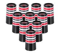 PATIKIL Ferrules De Golf 0.370 Pouce ID, 10 Pack Ferrules De Golf Coniques Multi-Bagues pour Fer Wedge Shaft À Bout Conique Compatible avec Tiges en Acier Et Graphite, Rouge