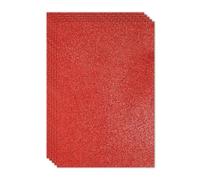 PATIKIL Feuille de Mousse Pailletée Brillante Rouge Eva 11,8 X 7,9 Pouces 2 mm D'Épaisseur Feutre Pailleté Pour Projets D'Artisanat Diy, 5 Pièces