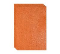 PATIKIL Feuille de Mousse Pailletée Eva Brillante Orange 11,8 X 7,9 Pouces 2 mm D'Épaisseur avec Adhésif Arrière Feutre Pailleté Eva Pour Projets D'Artisanat Diy, 5 Pièces