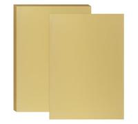 PATIKIL Feuille de Papier de Transfert à Chaud, 20 Feuilles A4 dorées pour cuir DIY, Logo Or Mat