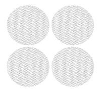 PATIKIL Feuille perforée en acier inoxydable 304 2,4" diamètre, 4 pièces maille métallique élargie 0,06" trou 19GA rondes tranches plaque d'écran mailles décoratives, ton argent