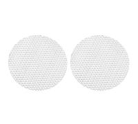 PATIKIL Feuille perforée en acier inoxydable 304 de 2,8" de diamètre, 2 pièces de maille métallique étendue de 0,06" de trou 19GA rondes tranches de plaque d'écran décoratif, ton argent