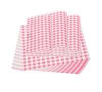 PATIKIL Feuilles De Papier Ciré Pour Aliments, 100Pcs 7x7" Papier À Sandwich Résistant À La Graisse Rose Et Blanc À Carreaux Pour Doublures De Panier À Pain Pour Fêtes