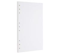 PATIKIL Feuilles de rechange B5, Papier à feuilles mobiles 9 trous pour recharges de classeur à 9 anneaux, Papier pour cahier de recharge Journaux 80 feuilles/160 pages, Blanc