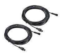 PATIKIL Fil de Câble d'Extension à 2 Broches de 16,4 Pieds, 2 Pcs Connecteurs Étanches IP67 22AWG avec Mâle et Femelle aux Deux Extrémités pour Bandes LED, Noir