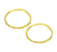 PATIKIL Fil de Laiton Demi-Dur, 2Pcs 23 Gauge/0.6mm de Diamètre 10m/32.8Ft Fil Artisanal pour la Fabrication de Bijoux, de Perles et de Plantes de Jardin