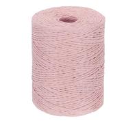 PATIKIL Fil de Raphia en Coton Naturel de 328 Yards, Ruban de Papier Raphia pour Chapeau de Soleil DIY, Sac de Plage, Emballage de Fil de Crochet, Tricot, Rose Clair