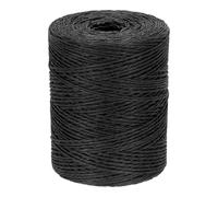 PATIKIL Fil de Raphia en Coton Naturel de 328 Yards, Ruban de Papier Raphia pour Chapeau de Soleil DIY, Sac de Plage, Emballage de Fil de Crochet, Tricot, Noir