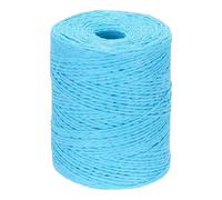 PATIKIL Fil de Raphia en Coton Naturel de 328 Yards, Ruban de Papier Raphia pour Chapeau de Soleil DIY, Sac de Plage, Tricot, Emballage de Fil de Crochet, Bleu Lac