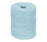 PATIKIL Fil de Raphia en Coton Naturel de 328 Yards, Ruban de Papier Raphia pour Chapeau de Soleil DIY, Sac de Plage, Emballage de Fil de Crochet, Tricot, Bleu Clair