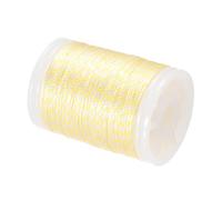 PATIKIL Fil de Servage pour Corde d'arc 131 Verges/120M Jaune/Blanc | de tir à l'arc, 0,02" / 0,4mm Dia, Fil de corde d'arc pour attacher le viseur Peep Nock, Arc composé Recourbé