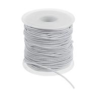PATIKIL Fil Élastique pour Bracelet 164 Ft/50 Mètres Longueur 1.5 Mm Diamètre, 1 Rouleau Corde Élastique Résistante pour Fabrication De Bijoux Collier Perlage Artisanat DIY, Gris