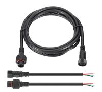 PATIKIL Fil Électronique Câble d'Extension Rallonge 2 Mètre 5 Broches 20AWG Étanche IP67 Rallonge avec 7.87" Mâle Femelle Câble pour Bande Lumineuse LED Solaire pour Bateau, Voiture, Noir