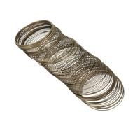 PATIKIL Fil Mémoire en Acier, 100 Boucles, 1Pcs Fil de 0,8 mm (20 Jauge) pour la Fabrication de Bijoux, Bracelets, Perles, Artisanat DIY, Couleur Cyan