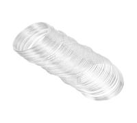 PATIKIL Fil Mémoire en Acier, 100 Boucles, 1Pcs Fil de Bijouterie de 1 mm (18 Jauge) pour la Fabrication de Bijoux, Bracelets, Perles, Artisanat DIY, Couleur Argentée