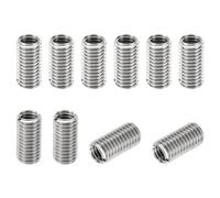 PATIKIL Filetage Adaptateurs Manchon Réducteur Écrou Insert Fileté Metal, 10 pcs M10x1,5 Mâle à M8x1,25 Femelle Réparation Insérer Écrou Vis Réducteur Inox Acier Attache 20mm