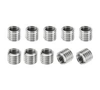 PATIKIL Filetage Adaptateurs Manchon Réducteur Écrou Insert Fileté Metal, 10 pcs M12x1,75 Mâle à M10x1,5 Femelle Réparation Insérer Écrou Vis Réducteur Inox Acier Attache 10mm