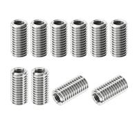 PATIKIL Filetage Adaptateurs Manchon Réducteur Écrou Insert Fileté Metal, 10 pcs M12x1,75 Mâle à M8x1,25 Femelle Réparation Insérer Écrou Vis Réducteur Inox Acier Attache 24mm