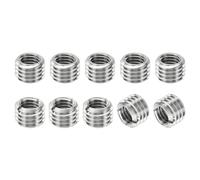 PATIKIL Filetage Adaptateurs Manchon Réducteur Écrou Insert Fileté Metal, 10 pcs M14x2 Mâle à M10x1,5 Femelle Réparation Insérer Écrou Vis Réducteur Inox Acier Attache 10mm