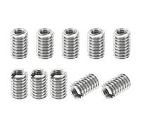 PATIKIL Filetage Adaptateurs Manchon Réducteur Écrou Insert Fileté Metal, 10 pcs M4x0,7 Mâle à M2,5x0,45 Femelle Réparation Insérer Écrou Vis Réducteur Inox Acier Fixation 6mm