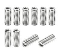 PATIKIL Filetage Adaptateurs Manchon Réducteur Écrou Insert Fileté Metal, 10 pcs M4x0,7 Mâle à M2x0,4 Femelle Réparation Insérer Écrou Vis Réducteur Inox Acier Attache 10mm