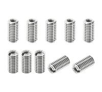 PATIKIL Filetage Adaptateurs Manchon Réducteur Écrou Insert Fileté Metal, 10 pcs M5x0,8 Mâle à M2,5x0,45 Femelle Réparation Insérer Écrou Vis Réducteur Inox Acier Fixation 10mm